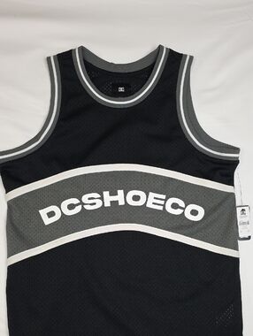 DC Shoes Black & Gray Athletic Mesh Tank - DC SHOECO Size M